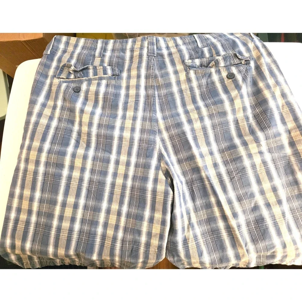 Wrangler Men's Blue Plaid Shorts SZ 38